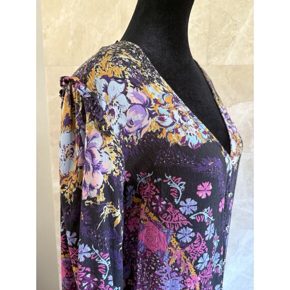 Free People Marais Duster Maxi Dress, Small Purple Patchwork Festival Resortwear - Picture 6 of 9